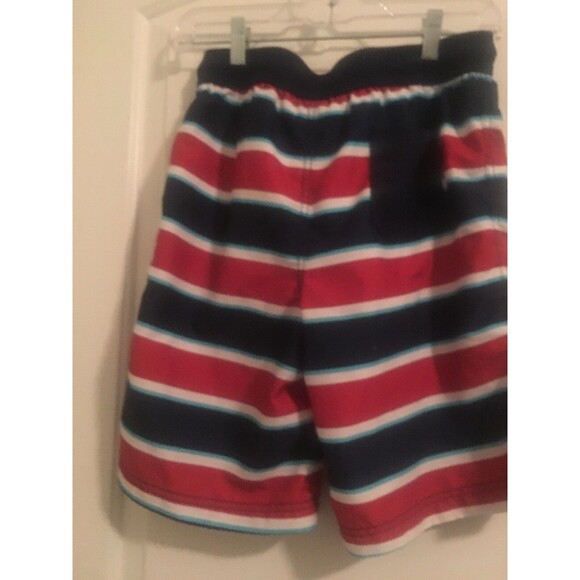 Lands' End Boys Striped Swim Board Shorts 1 Piece Size 14-16 Multicolor - Picture 4 of 5